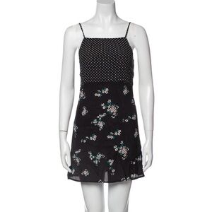 Reformation x-small floral polka dot slip dress